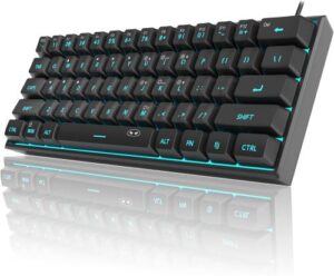 كيبورد قيمنق MageGee Mini 60% Gaming Keyboard, RGB Backlit 61 Key Ultra-Compact Keyboard