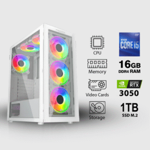 تجميعة اقتصادية كاش شاشة GForce RTX 3050 مع المعالج i5-10400F