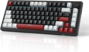 كيبورد قيمنق MageGee 75% Mechanical Gaming Keyboard, Compact Blue Backlit Wired Gaming Keyboard with Yellow Switches