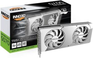 كرت شاشة Inno3D GeForce RTX 5070 Twin x2 OC 12GB White