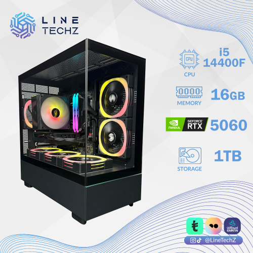 تجميعة متوسطة كاش كرت شاشة RTX 5060 Ti 16GB معالج i5-14600K