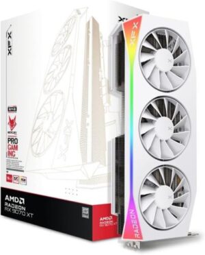 كرت شاشة XFX Mercury AMD Radeon RX 9070XT OC White 16GB