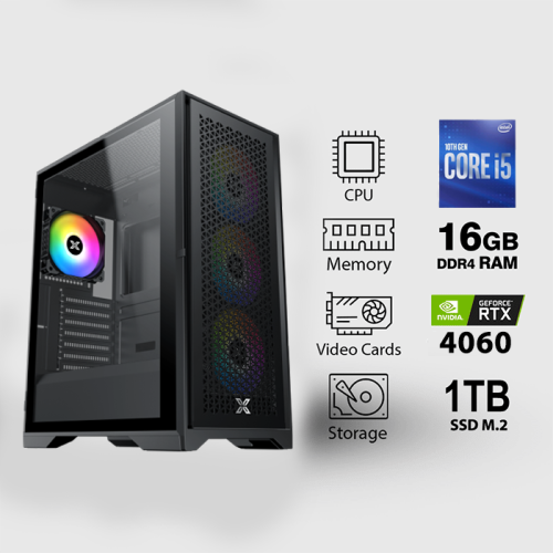 تجميعة متوسطة كرت شاشة RTX 4060 معالج i5-12400F